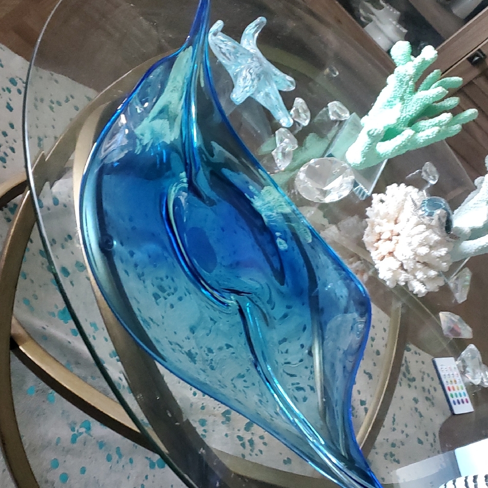 Blue Glass Dish